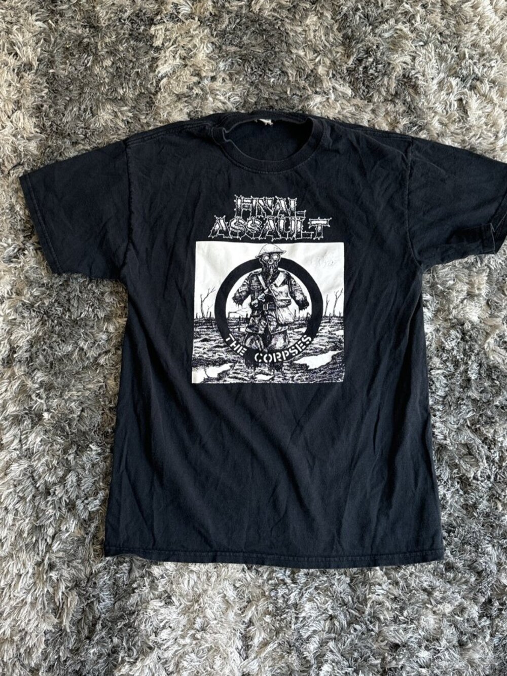 Y2K Black Men S Medium M Final Assault The Corpse Short Sleeve T Sz MEDIUM
